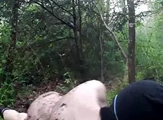 outdoor bdsm session in the forest
