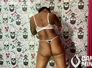 young latina model shaking big ass dancing funk naked near cam