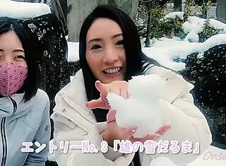 white cat mya and snow sculpture art in nacchi travel