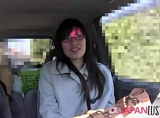 japanese milf in glasses grinds dick in pov sex, sucking and riding with big tits bouncing