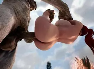 Mammoth Tusk Monster Creampie in Skyrim Fantasy. Riding Hard in 3D Cowgirl Style.