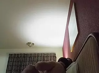 Deep passionate lovemaking with a beautiful hippie in a hotelbower