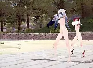 genshin impact mmd gfriend rough shenhe ganyu yanfei