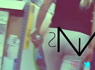 Bonita showing off her cameltoe in the supermarket