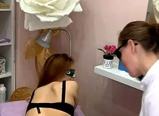 ritafox came in for laser depilation just look at her ass