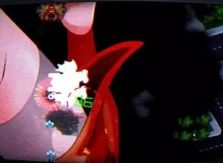 stripping naked in red latex 😏