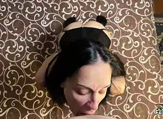 crazy slut deepthroats hard!