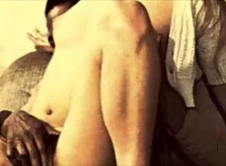 Vintage British Beaver In Interracial Taboo Scene, Hairy Pussy On Display