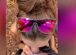 Outdoor Blowjob in Forest