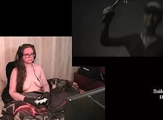 Naked brunette plays the quarry with natural tits and tattoos