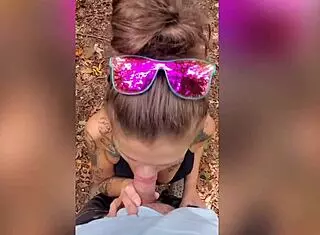Outdoor Blowjob in Forest