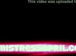 Mistress April dominating slave in classroom with caning 😈