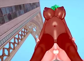 3d hentai futa with big tits squirts during orgasm