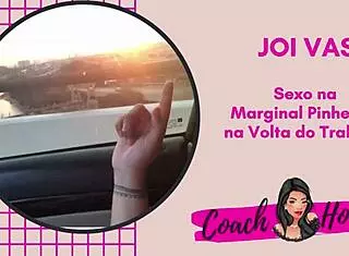 Brazilian Crossdresser Gives Jerk Off Instructions In Traffic.