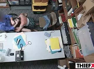 Brooke Bliss Caught and Taken in Back Office