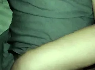 My cousin begs for cum on tits while I fuck her in bed