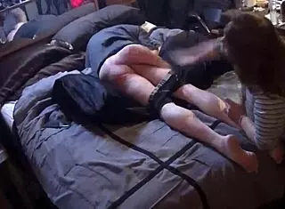 Mistress Liz Paddles Rickker On The Bed