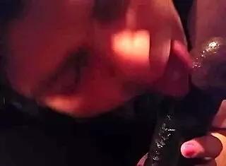 she eagerly sucks my big black cock