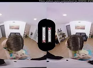 Pov threesome frozen cosplay vr sex explore realism