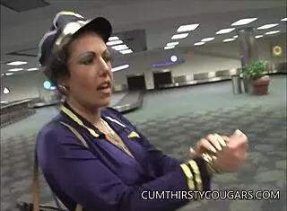 Milf Stewardess Wrecked By Black Cock