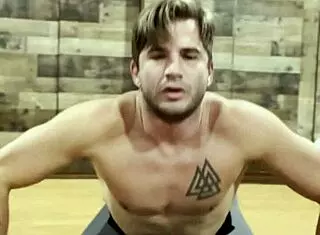 I am stretching my muscular bodybuilder form