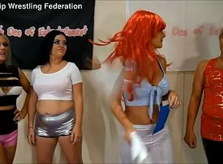 Roxi keogh and taylor lee vs jessica morgan in strip wrestling, losers get diapered! 😈