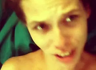 She makes him cum all over her face with toys and handjob.