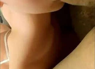 The sex doll is sucking my cock so well