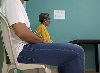 Fucking stranger in hospital waiting room fills mouth with cum