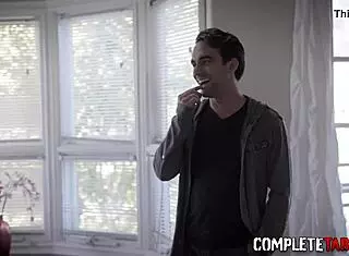 Fetish teen's pussy licked before big cock banging