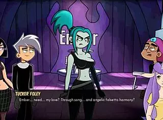 Goth blowjob scene in Danny Phantom amity park redux