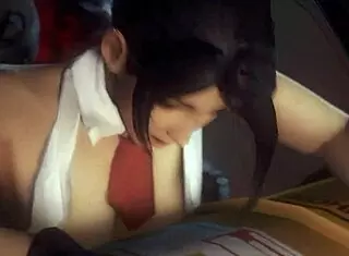 Kunoichi battles monsters in hardcore version