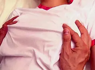 Asian Delivery Girl's Big Tits Exposed After Spill