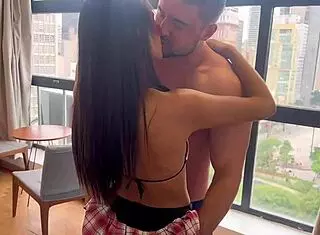 aluna takes anal plug then fucks bareback