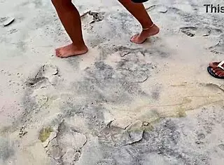 Amanda Souza's first time at nudist beach in Rio de Janeiro