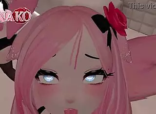 Vtuber Cat Girl Delivers Emotional Bj With Skirt View