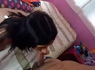 rica flaca swallows and gets on all fours for hard fuck before husband arrives