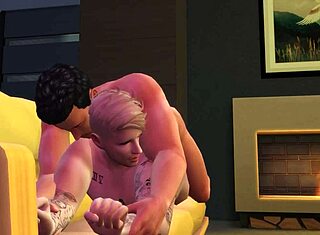 同性3D后宫展开处男第一次肛交与巨大肉棒，超级激烈！