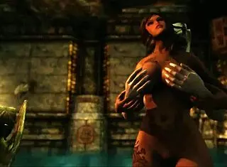 Girls Use Strapon in Skyrim Lesbian Scene