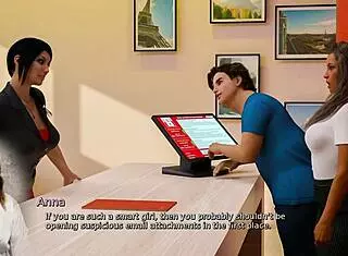 anna shows exciting affection in car crush game