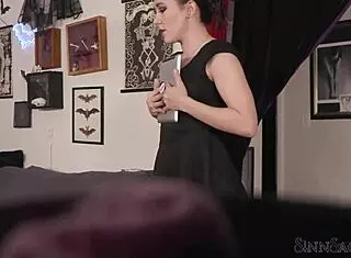 Gorgeous Brunette at Work