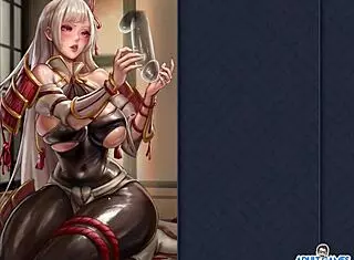 Rin Jerks Off Cock in Hentai