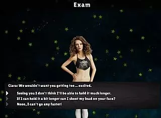 Futanari in university game trains with huge cock