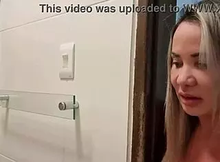 Milf Bianca Naldy Surprises with Big Cock in Shower Foreplay