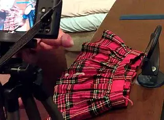 this is my first fetish video with cumshot under skirt