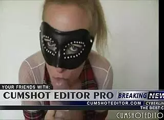 blonde slave obediently pleases cock in bdsm session, fully submissive.