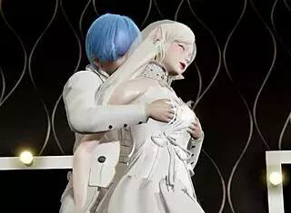 In The Burial Frieren Episode 118, The Bride Frieren Gets A Happy Kiss That Turns Into Creampie Sex With Small Tits.