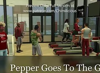 sexercise with horny girlfriend at outdoor gym