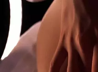 Feeling the warmth as my wife's shaved pussy receives a deep creampie orgasm.