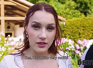 Debt4K Collects Bride's Pussy with Outdoor Blowjob and Riding!